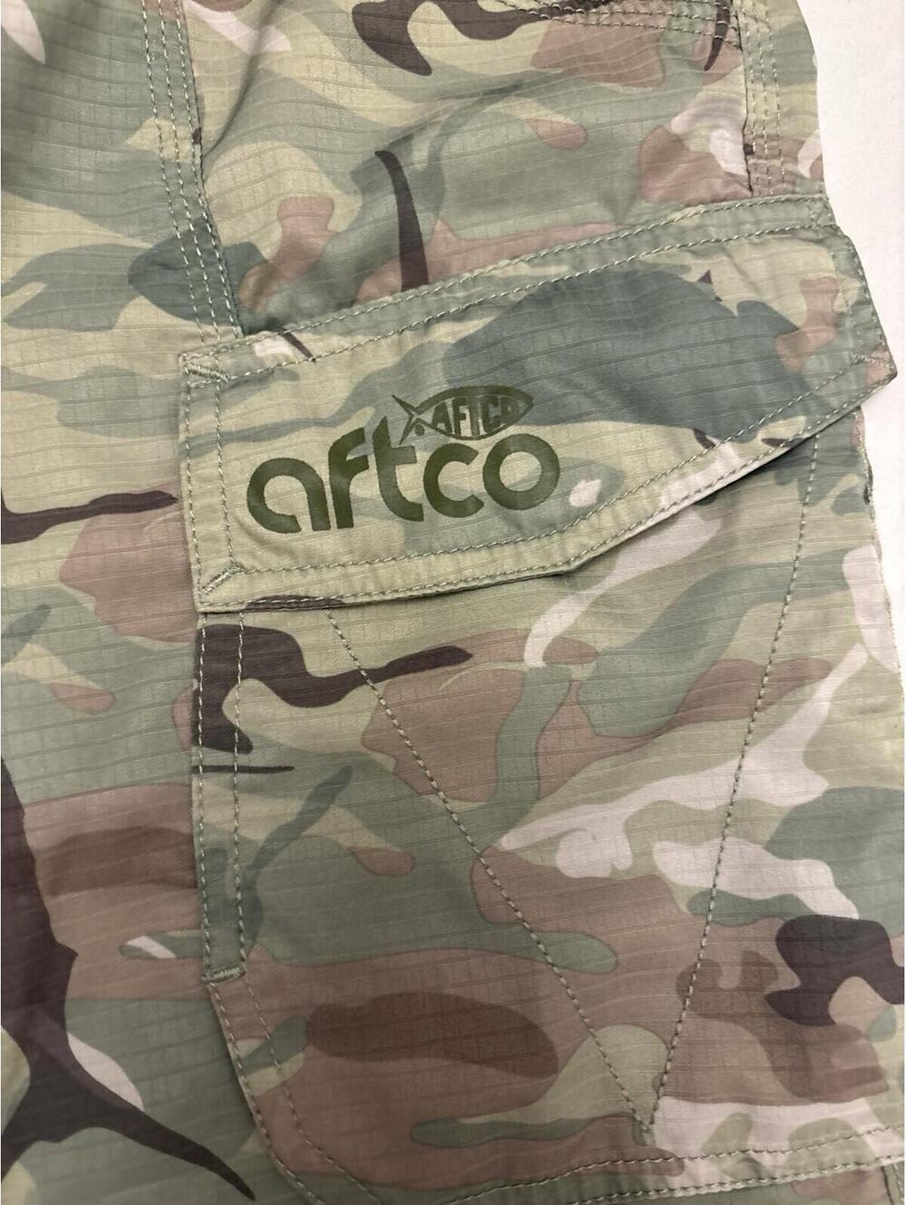 Men’s AFTCO M82 Tactical Fishing Pants Green Camo Size 36 - Picture 3 of 5
